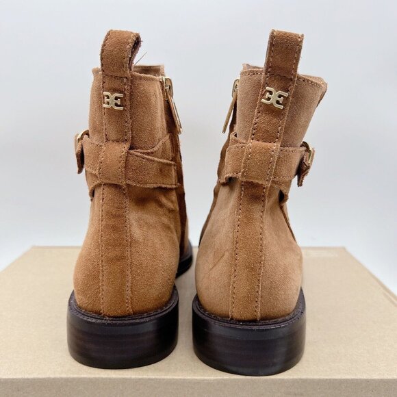 Sam Edelman Nolynn Women's Ankle Boots Booties Saddle Brown Suede Side Zip US 8 - Picture 7 of 13